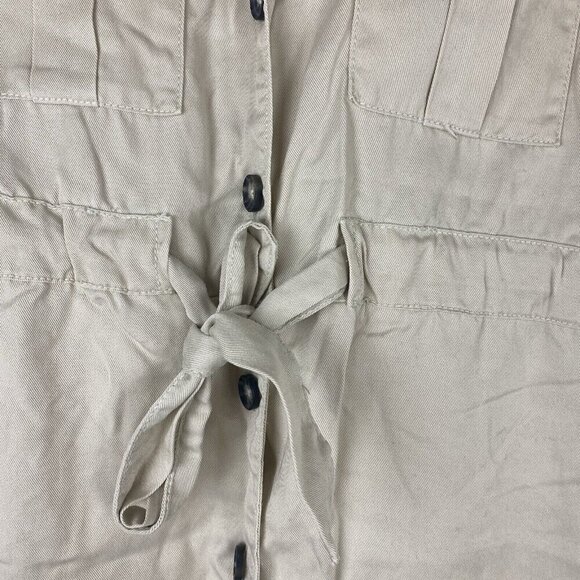 Primark Women's Button Up Dress Size 4 Tan 100% Lyocell - Picture 2 of 10